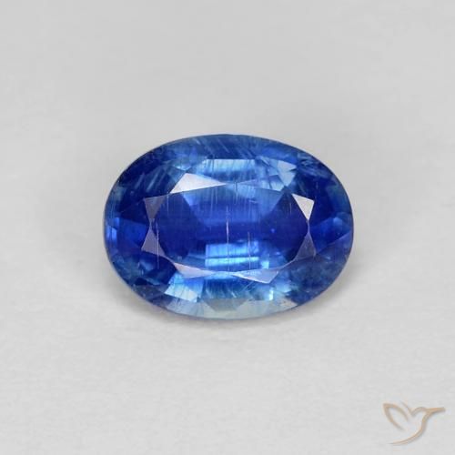 1.02ct Натуральный Темно-синий кианит, Овал, Чистота VS