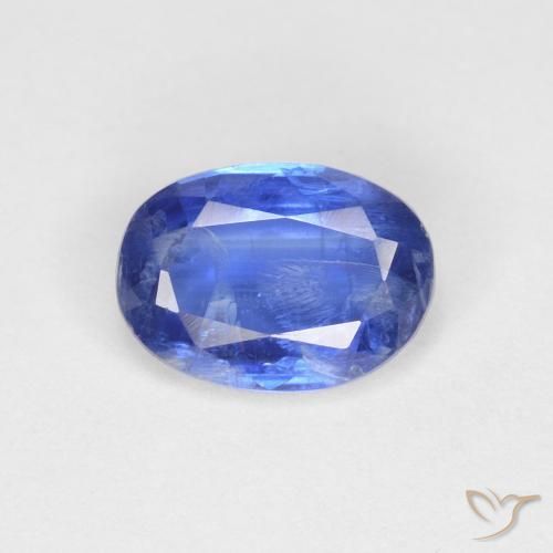 0.97ct Натуральный Темно-синий кианит, Овал, VS-SI