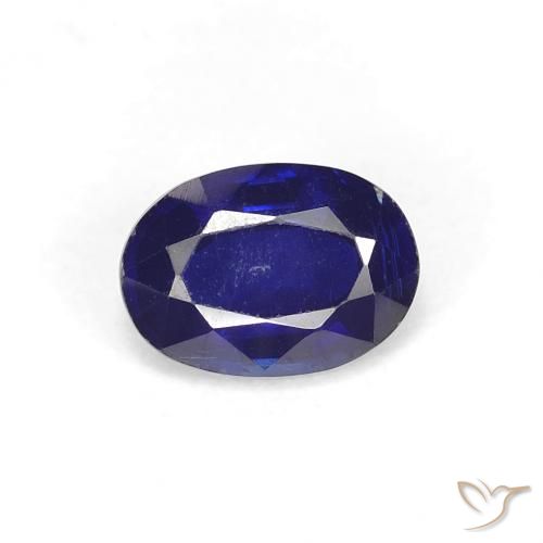 0.99ct Натуральный Темно-синий кианит, Овал, Чистота VS