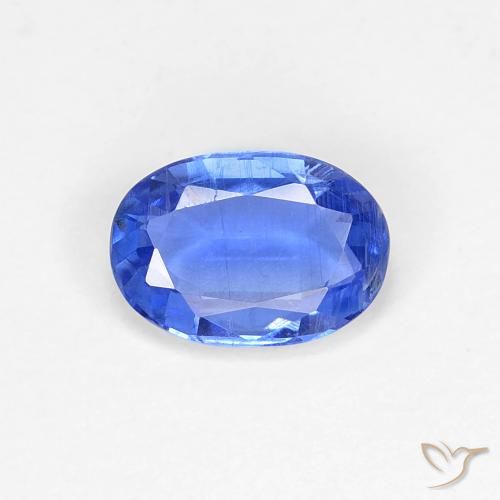 0.84ct Натуральный Глубокий лазурно-синий кианит, Овал, Чистота VS