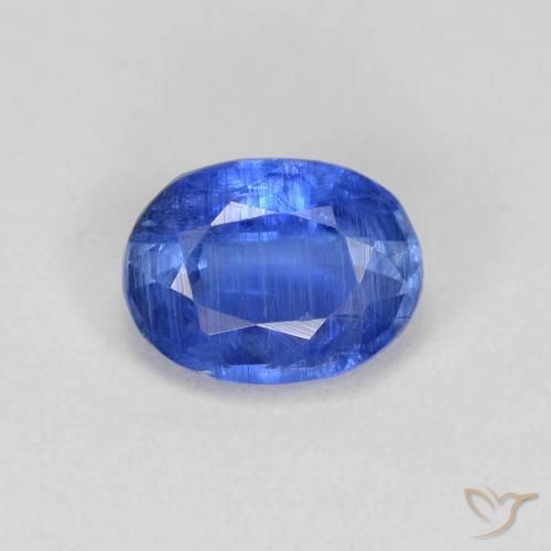 1.09ct Натуральный Темно-синий кианит, Овал, SI