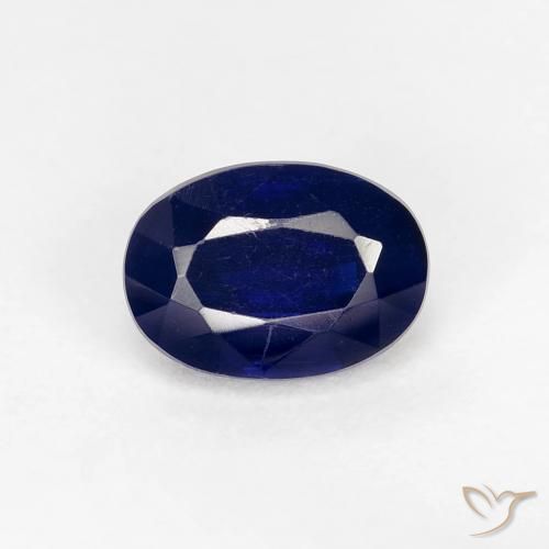 1.12ct Натуральный Очень темно-синий кианит, Овал, VS-SI