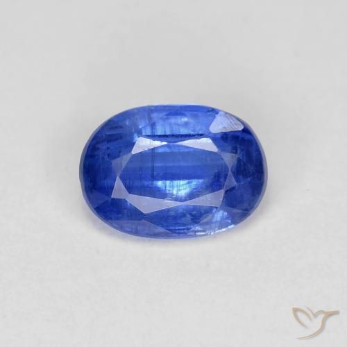 0.98ct Натуральный Глубокий лазурно-синий кианит, Овал, VS-SI