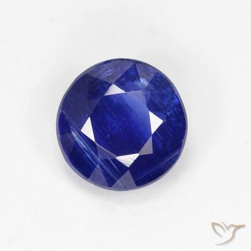 1.19ct Натуральный Интенсивный темно-синий кианит, Круглый, SI
