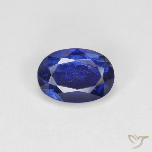 1.12ct Натуральный Темно-синий кианит, Овал, VS-SI