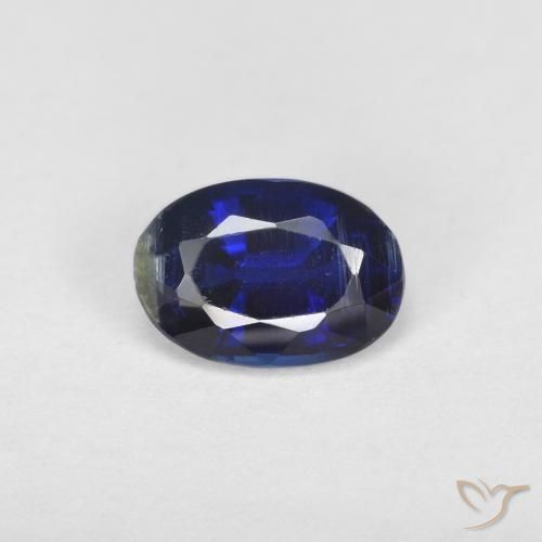 0.99ct Натуральный Очень темно-синий кианит, Овал, VS-SI
