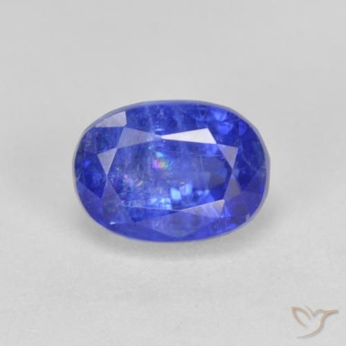 1.64ct Натуральный Ярко-голубой кианит, Овал, SI