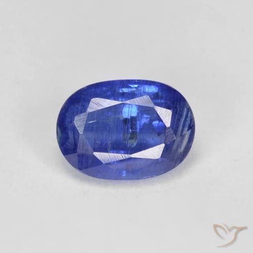 1.44ct Натуральный Темно-синий кианит, Овал, SI
