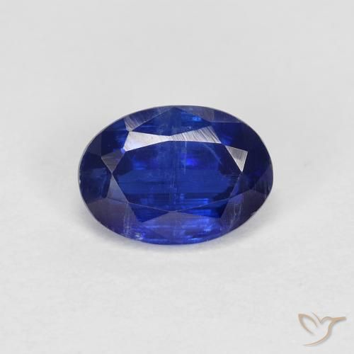 1.02ct Натуральный Интенсивный темно-синий кианит, Овал, VS-SI