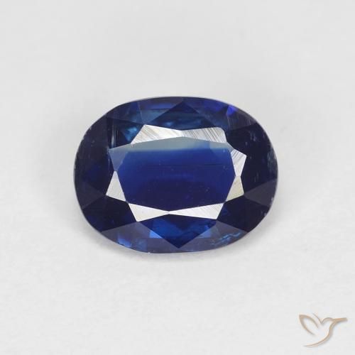 1.39ct Натуральный Темно-синий кианит, Овал, VS-SI