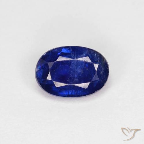 0.98ct Натуральный Интенсивный темно-синий кианит, Овал, VS-SI