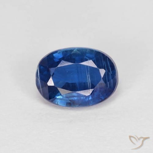 1.20ct Натуральный Темно-синий кианит, Овал, VS-SI