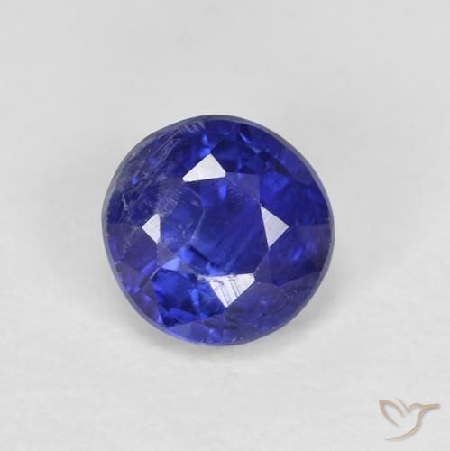 0.78ct Натуральный Электрический синий кианит, Круглый, Чистота VS