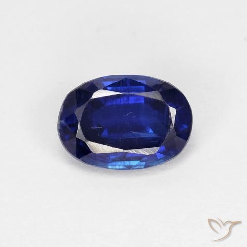 1.02ct Натуральный Интенсивный темно-синий кианит, Овал, Чистота VS