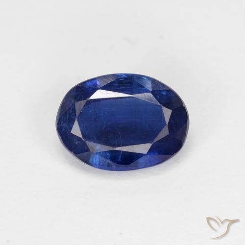 1.08ct Натуральный Темно-синий кианит, Овал, VS-SI