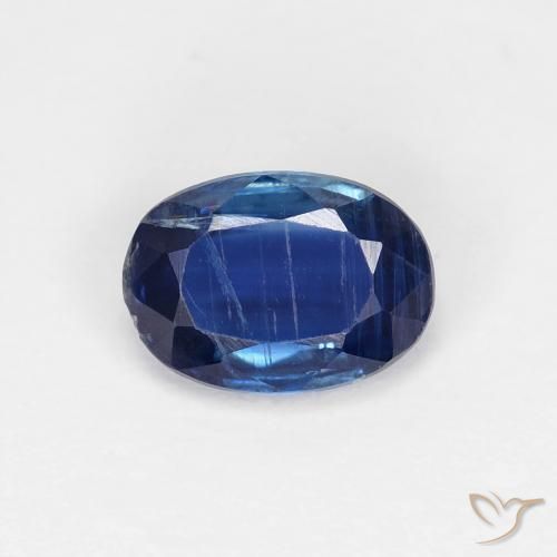 0.99ct Натуральный Темно-синий кианит, Овал, VS-SI