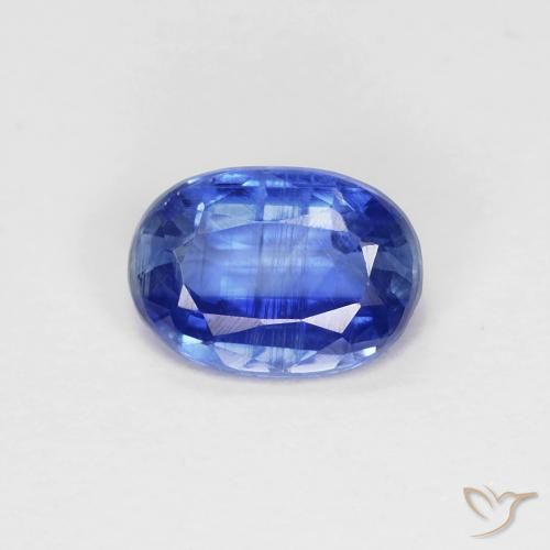 0.89ct Натуральный Глубокий лазурно-синий кианит, Овал, VS-SI