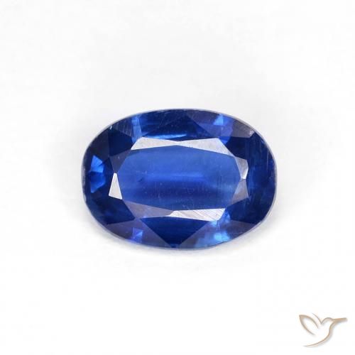 0.89ct Натуральный Темно-синий кианит, Овал, Чистота VS