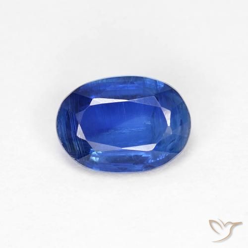 1.00ct Натуральный Темно-синий кианит, Овал, VS-SI
