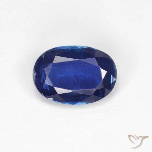 0.99ct Натуральный Интенсивный темно-синий кианит, Овал, Чистота VS