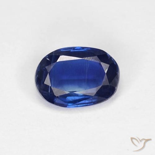 0.98ct Натуральный Темно-синий кианит, Овал, Чистота VS