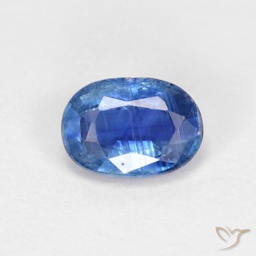 0.96ct Натуральный Ярко-голубой кианит, Овал, Чистота VS