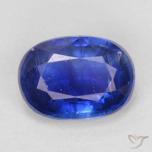 1.15ct Натуральный Интенсивный темно-синий кианит, Овал, SI