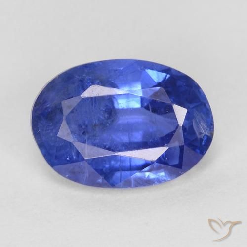 0.91ct Натуральный Темно-синий кианит, Овал, SI