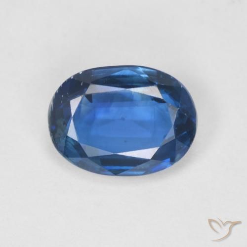 1.50ct Натуральный Темно-синий кианит, Овал, SI