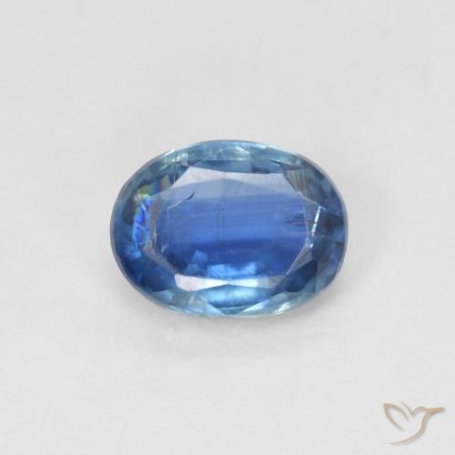 1.00ct Натуральный Темно-синий кианит, Овал, SI