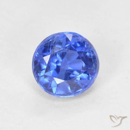 0.78ct Натуральный Темно-синий кианит, Круглый, VS-SI