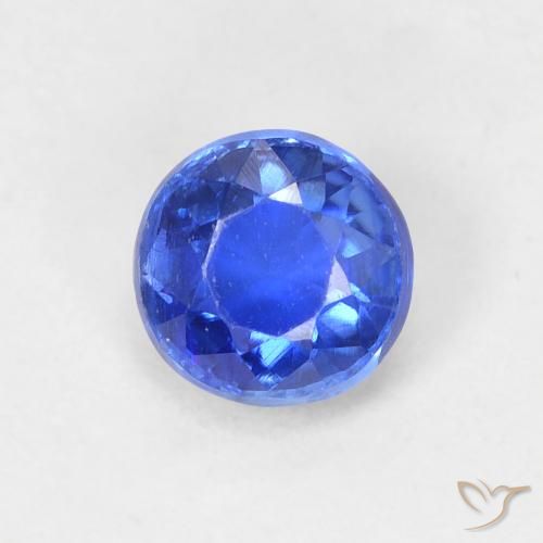 0.73ct Натуральный Темно-синий кианит, Круглый, VS-SI