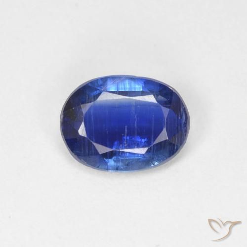 1.36ct Натуральный Темно-синий кианит, Овал, SI