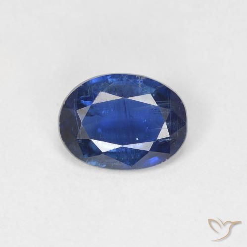 1.35ct Натуральный Темно-синий кианит, Овал, SI