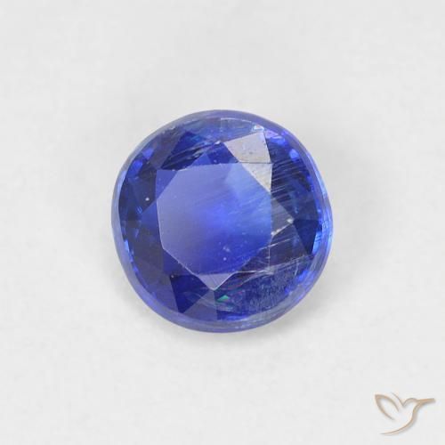 0.64ct Натуральный Темно-синий кианит, Круглый, VS-SI