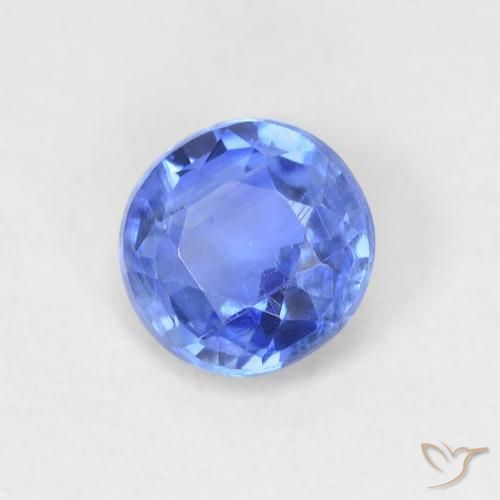 0.62ct Натуральный Светло-синий кианит, Круглый, VS-SI