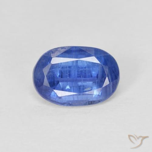1.00ct Натуральный Средний темно-синий кианит, Овал, SI
