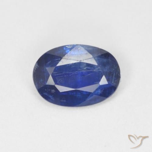 0.74ct Натуральный Темно-синий кианит, Овал, SI