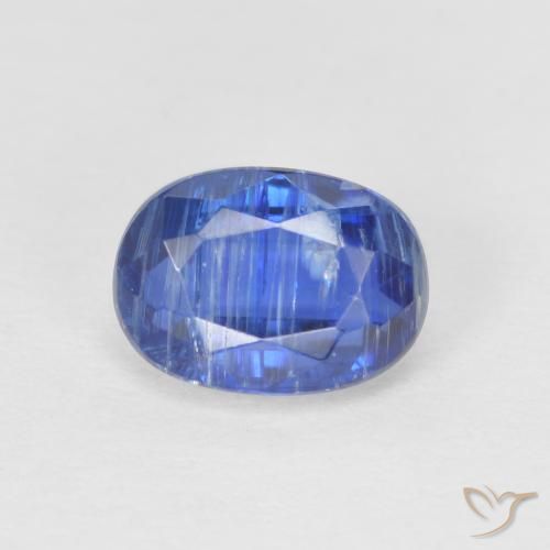 1.36ct Натуральный Темно-синий кианит, Овал, SI