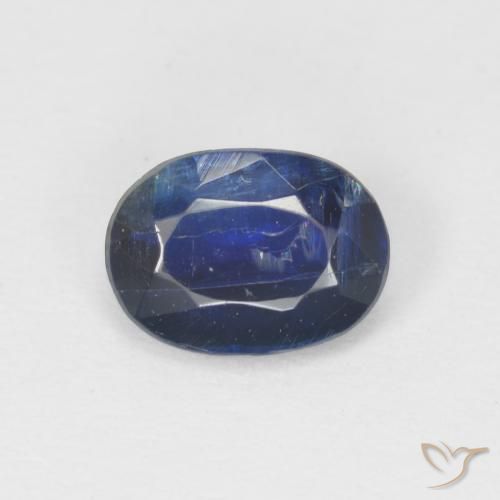 0.96ct Натуральный Темно-синий кианит, Овал, SI