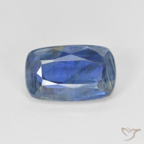 3.07ct Натуральный Темно-синий кианит, Подушка, SI