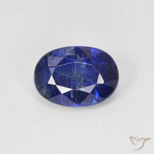 1.16ct Натуральный Темно-синий кианит, Овал, SI