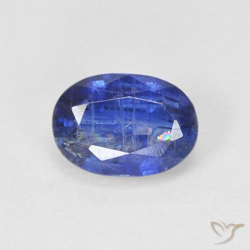 1.17ct Натуральный Темно-синий кианит, Овал, SI