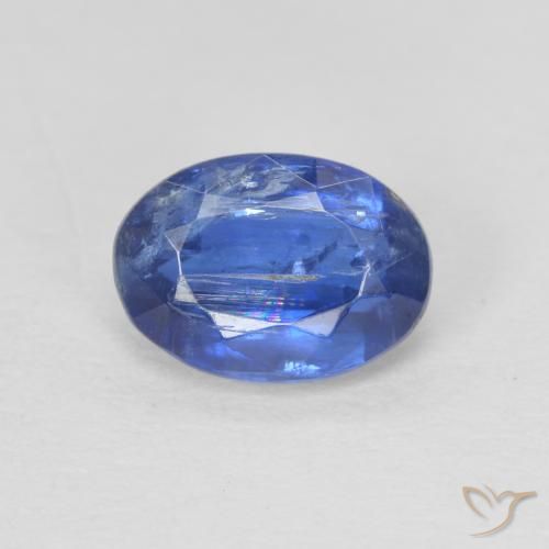 1.01ct Натуральный Темно-синий кианит, Овал, SI