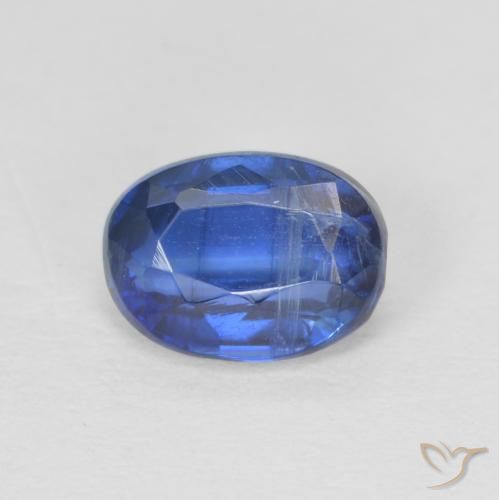 1.07ct Натуральный Темно-синий кианит, Овал, SI