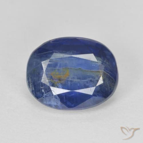 3.39ct Натуральный Темно-синий кианит, Овал, SI