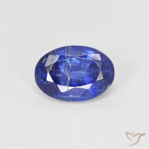 1.00ct Натуральный Темно-синий кианит, Овал, SI