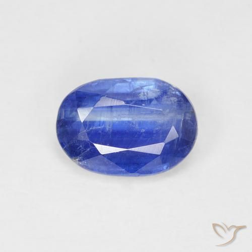1.05ct Натуральный Темно-синий кианит, Овал, SI