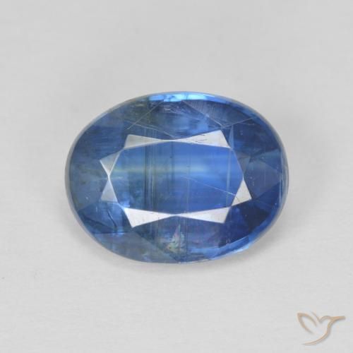 3.01ct Натуральный Темно-синий кианит, Овал, SI