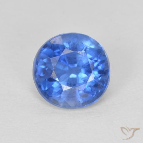 1.09ct Натуральный Ярко-голубой кианит, Круглый, SI